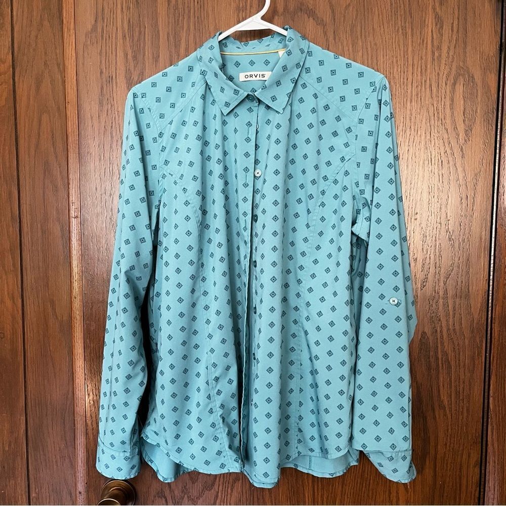 Orvis Button Up Polyester Blouse - image 4